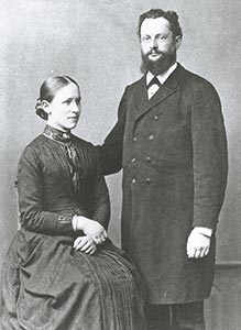 Emma und Jakob Rieber nach ihrer Hochzeit 1889